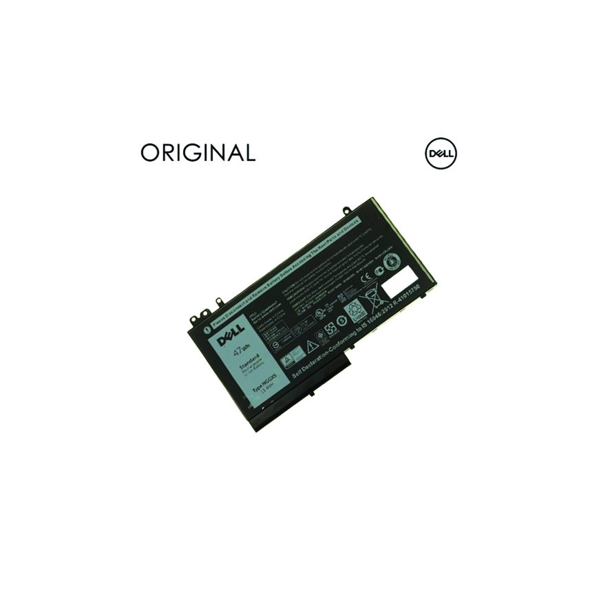 Nešiojamo kompiuterio baterija DELL NGGX5, 4122mAh, Original – 2