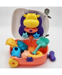 WOOPIE Set do Piasku 3w1 Walizka Krówka + Zabawka Wodna