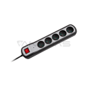 Rebel electrical network extension cord 5 sockets with switch 3m - 3x1.5mm Rebel electrical network extension cord 5 sockets with switch 3m - 3x1.5mm