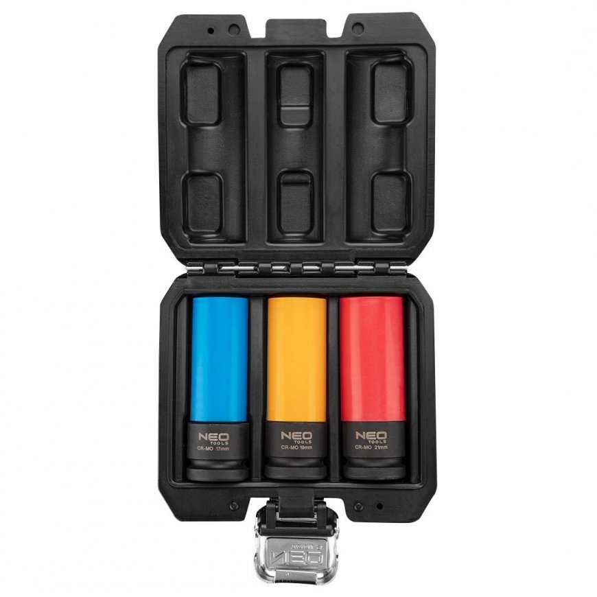 Neo Sockets aliuminio ratlankiams (Lizdai aliuminio ratlankiams - rinkinys 3 vnt (17 mm, 19 mm, 21 m – 2
