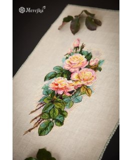 Merejka Vintage Roses SK67A Aida 16 Cappuccino