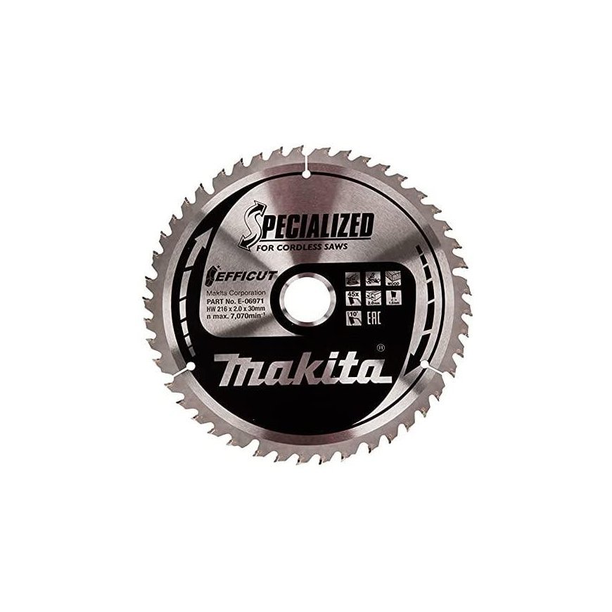 Makita E-06971 T.C.T. pjūklas 216X30X2,0MM, Z-45 EFFICUT – 2