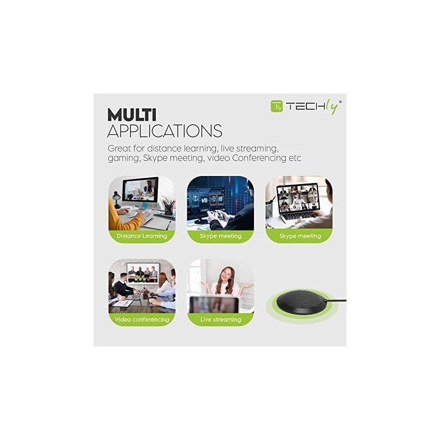 TECHLY Omnidirectional USB Conference Microphone – 14