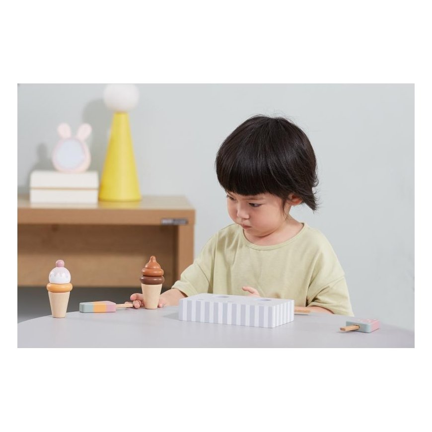Viga Toys Mediniai spalvoti ledai 5 vnt. su stovu Viga PolarB – 6