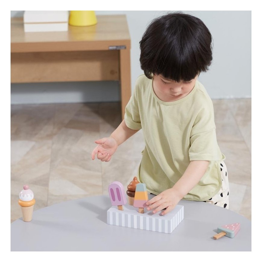 Viga Toys Wooden colored ice cream 5 pcs. with stand Viga PolarB – 7