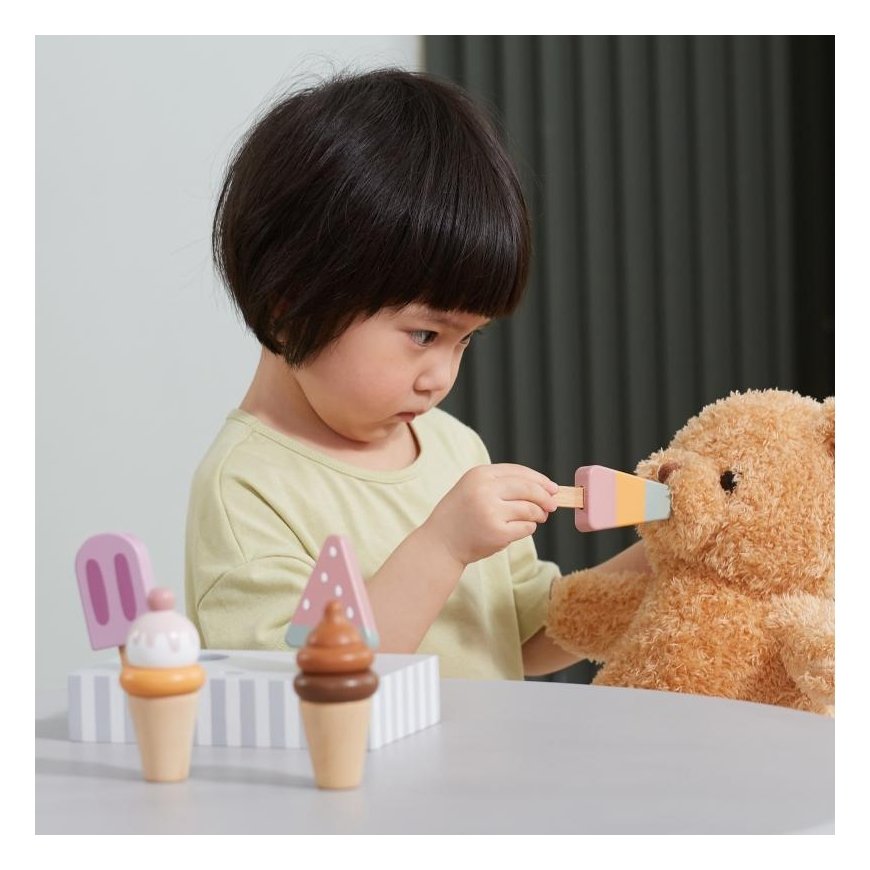Viga Toys Wooden colored ice cream 5 pcs. with stand Viga PolarB – 9