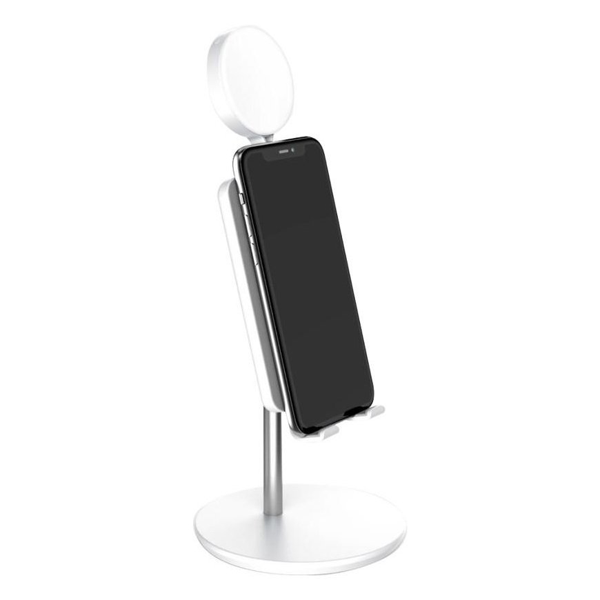 Žiedinė lempa DigiPower Digipower spindintis telefono laikiklis su 3 colių žiedine šviesa – 3