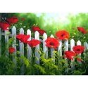 Beldizart Garden poppy 38*27 cm WD008 Beldizart Garden poppy 38*27 cm WD008