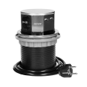 Orno Baldų lizdas?10 cm ištraukiamas nuo stalviršio su USB įkrovikliu ir 1,5 m laidu, 3x2P + Z, 2xUS