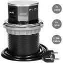 Orno Furniture socket? 10 cm removable from the table top with USB charger and 1.5 m cable, 3x2P + Z Orno Furniture socket? 10 cm removable from the table top with USB charger and 1.5 m cable, 3x2P + Z