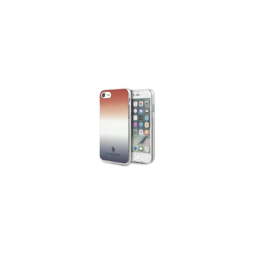 US Polo Assn US Polo USHCI8TRDGRB iPhone 7/8/SE 2020 Red Blue/Blue and Red Gradient Pattern Collecti