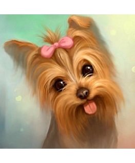 Beldizart Diamond Painting Kit Yorkshire Terrier 25х25 cm AZ-1136