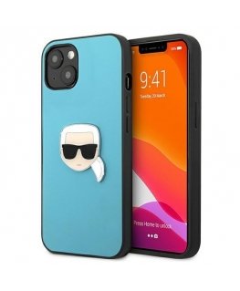 Karl Lagerfeld KLHCP13SPKMB iPhone 13 mini 5.4" blue/blue hard case Oda Ikonik Karl&39s Head Metal