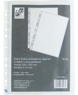 Karton Pp Box P + P Crystal document sleeve Maxi A4 100mic. 50 pcs.
