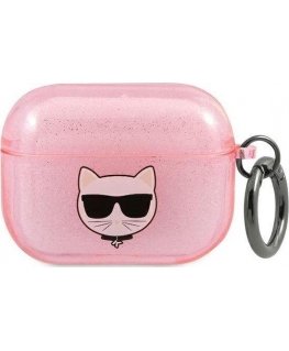 Karl Lagerfeld Apsauginis dėklas KLA3UCHGP Glitter Choupette AirPods 3 rožinis