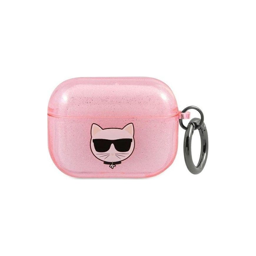Karl Lagerfeld Protective case KLA3UCHGP Glitter Choupette AirPods 3 pink
