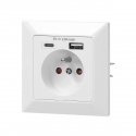 Orno One socket 2P + Z, USB-A + USB-C, output 5VDC, max. 2.8A Orno One socket 2P + Z, USB-A + USB-C, output 5VDC, max. 2.8A