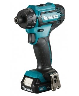Makita DF033DWAE Akumuliatorinis gręžtuvas, 12V MAX, 2x2,0 Ah Li-ion 30/14 Nm, 0,88kg, 1/4", LED 2-speed
