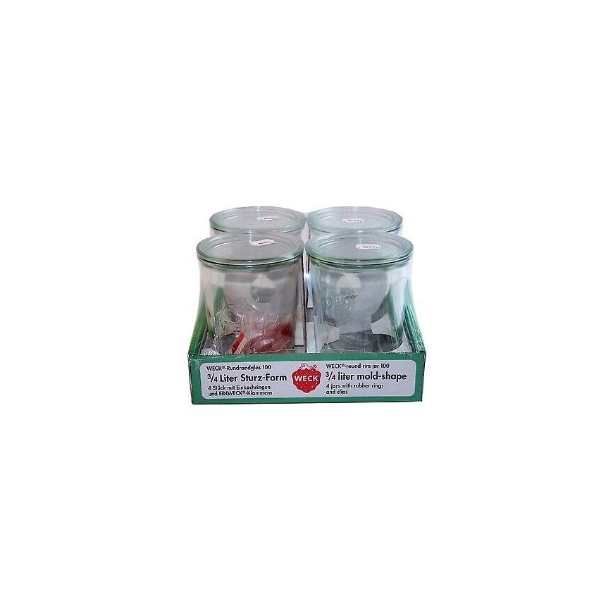 WECK Sturzglas 0,75l 4er Pack