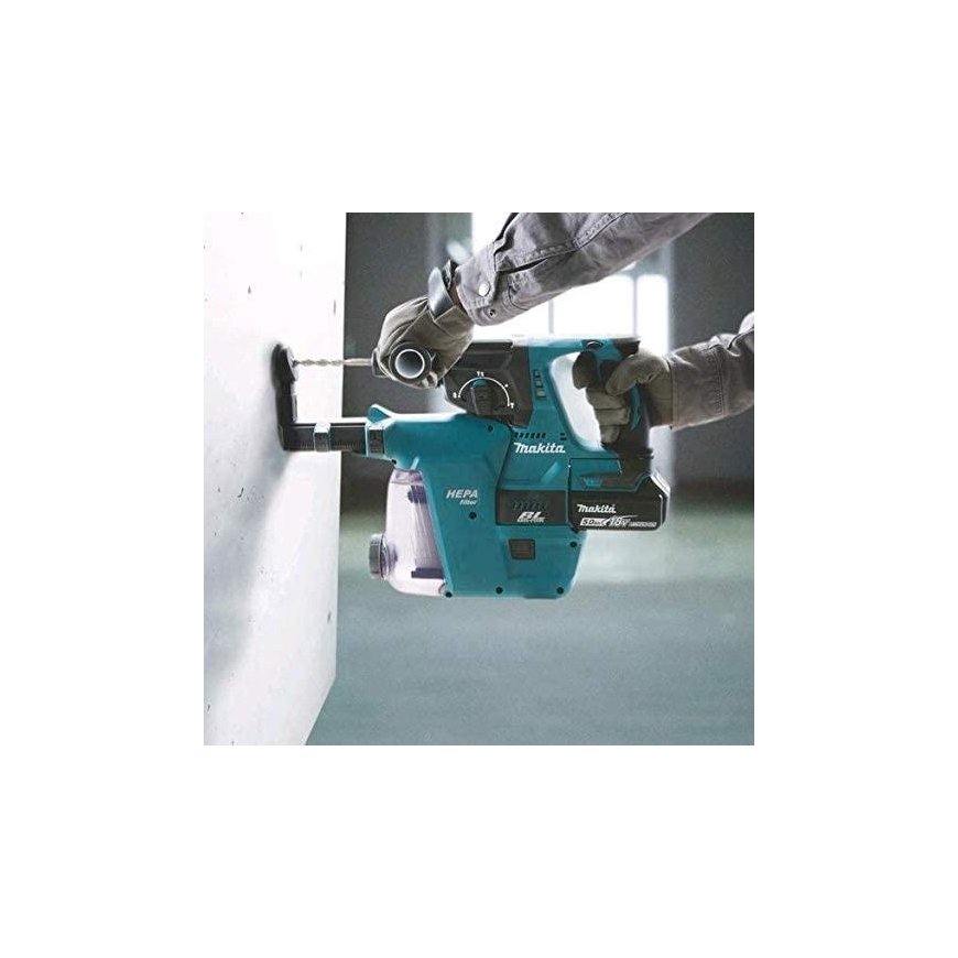 Makita DHR242ZJW*Available in April Akumuliatorinis perforatorius, 18 V, SDS-PLUS, 2,0J LED, VACUUM, – 3