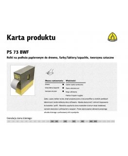 Sanding paper on foam KLINGSPOR PS 73 BWF 115x25000 P 240
