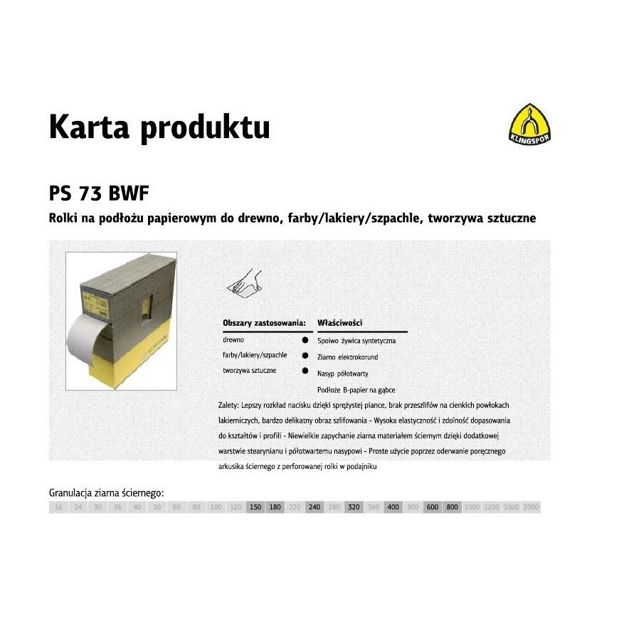 Klingspor Sanding paper on foam KLINGSPOR