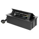Orno NOEN Baldų kasetė, įleista į stalviršį su integruotu PVC rėmu moduliniams lizdams 3 x 45x45 mm 