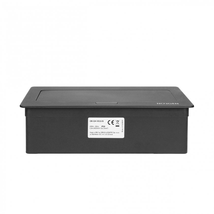 Orno NOEN Baldų kasetė, įleista į stalviršį su integruotu PVC rėmu moduliniams lizdams 3 x 45x45 mm – 11