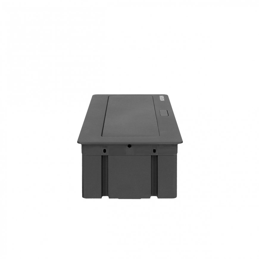 Orno NOEN Furniture cassette recessed into table top with integrated PVC frame for modular sockets 3 – 13