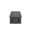 Orno NOEN Baldų kasetė, įleista į stalviršį su integruotu PVC rėmu moduliniams lizdams 3 x 45x45 mm 