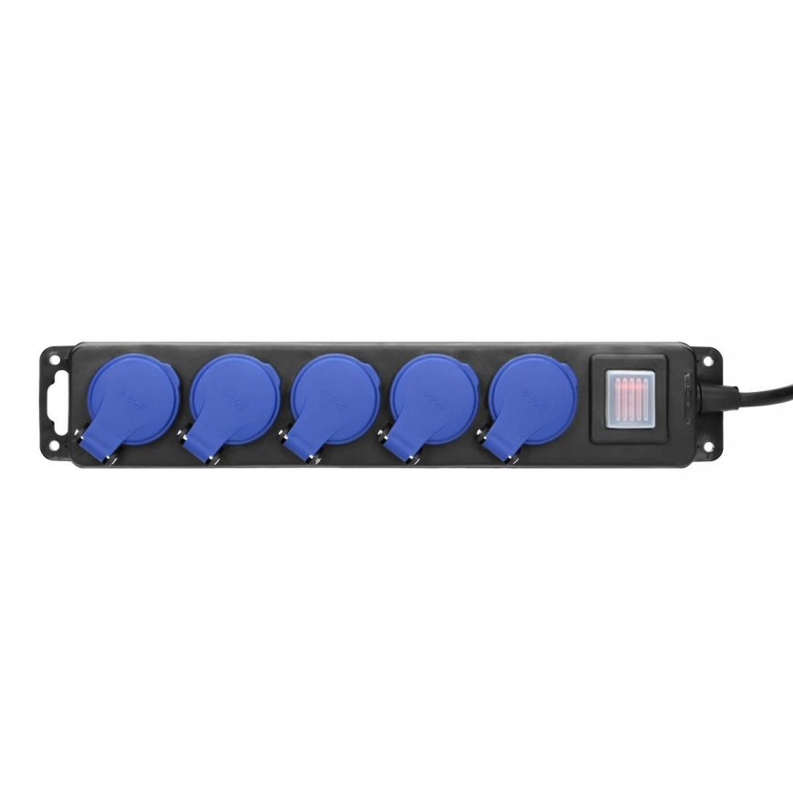 ORNO pratęsimo kabelių dirbtuvės 5x IP44 LIZDAI GUMINIAI 3x1,5mm2 – 5