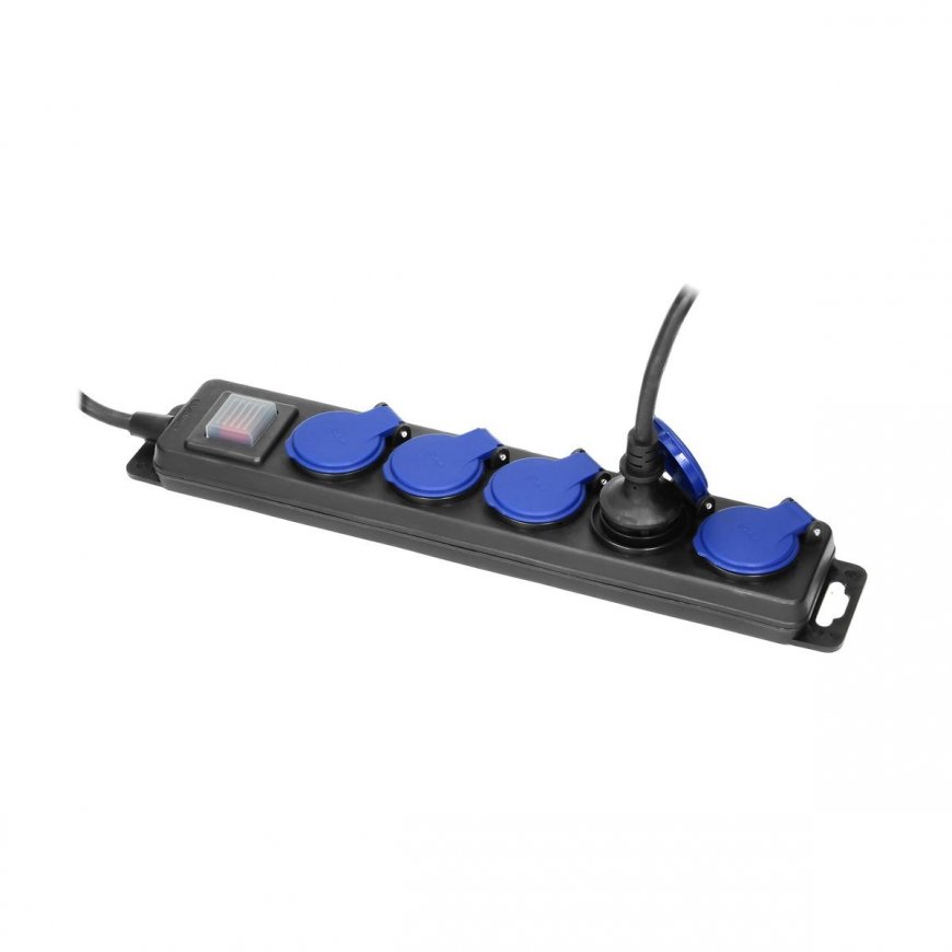 ORNO pratęsimo kabelių dirbtuvės 5x IP44 LIZDAI GUMINIAI 3x1,5mm2 – 6