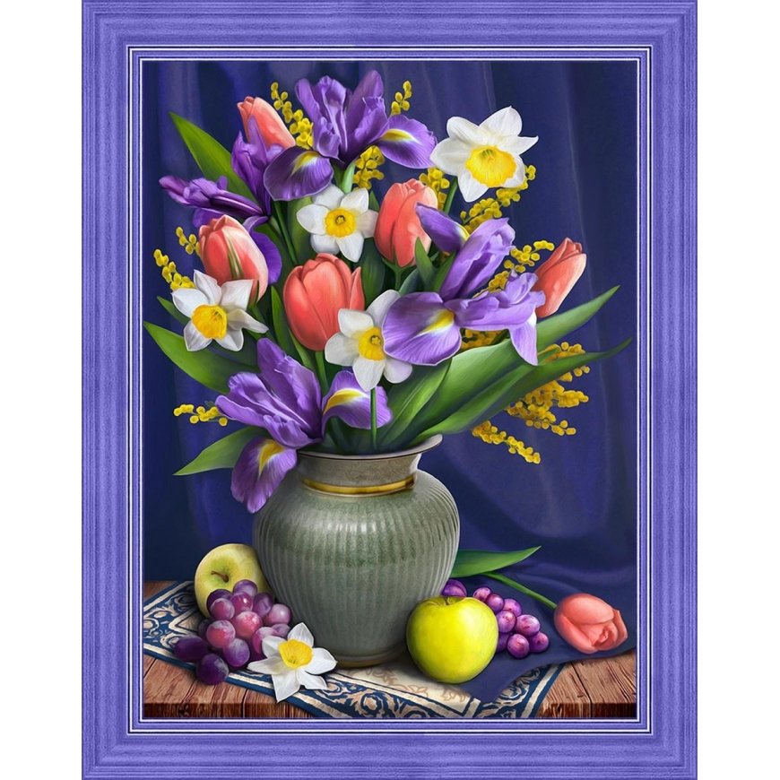 Beldizart Daffodils and irises 30x40 cm AZ-1693