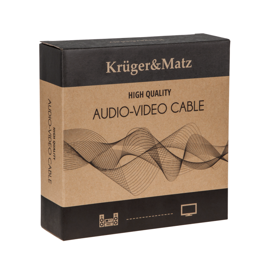 Kruger & Matz 3,0 m garsiakalbio laidas (bananiniai kištukai) – 3