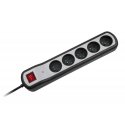 Rebel elektros tinklo ilgintuvas 5 lizdai su jungikliu 5m - 3x1.5mm Rebel elektros tinklo ilgintuvas 5 lizdai su jungikliu 5m - 3x1.5mm