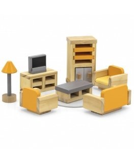 Viga Toys Dollhouse furniture set for the living room, VIGA PolarB