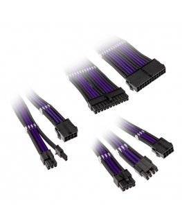 Kolink Core Adept Braided Cable Extension Kit - Jet Black/Titan Purple