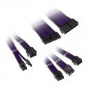 Kolink Core Adept Braided Cable Extension Kit - Jet Black/Titan Purple Kolink Core Adept Braided Cable Extension Kit - Jet Black/Titan Purple