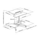MACLEAN MC-848 Maclean MC-848 Desk workstation gas spring height adjustment max height 120cm MACLEAN MC-848 Maclean MC-848 Desk workstation gas spring height adjustment max height 120cm