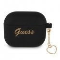 Guess GUA3LSCHSK AirPods 3 dangtelis juodas/juodas silikono žavesio širdies kolekcija Guess GUA3LSCHSK AirPods 3 dangtelis juodas/juodas silikono žavesio širdies kolekcija
