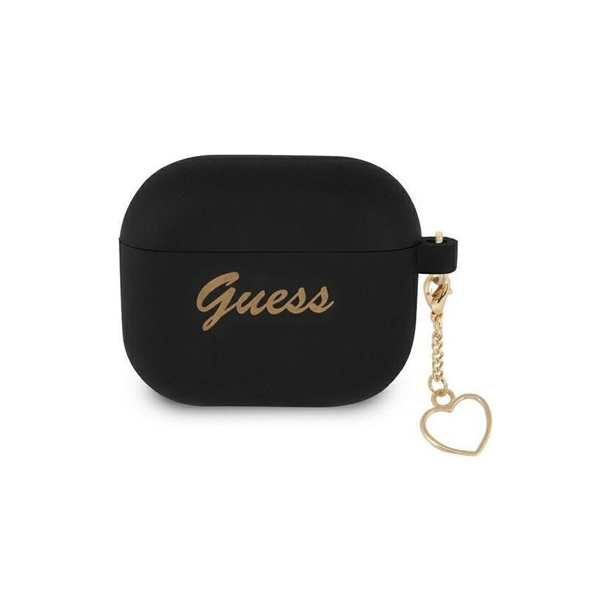 Guess GUA3LSCHSK AirPods 3 dangtelis juodas/juodas silikono žavesio širdies kolekcija – 2
