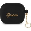 Guess GUA3LSCHSK AirPods 3 Cover Black/Black Silicone Charm Heart Collection