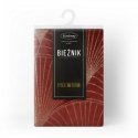 Eurofirany BLINK / 14 Velvet table runner with a large art deco fan pattern, 35X180 cm, color: brick