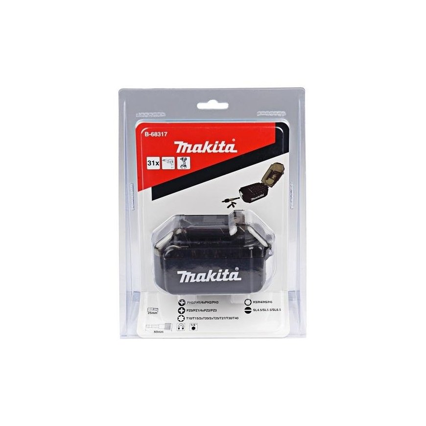 Twisting bit set Makita B-68317 31 pcs – 12