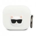 Karl Lagerfeld KLACA3SILCHWH AirPods 3 Cover White/White Silicone Choupette