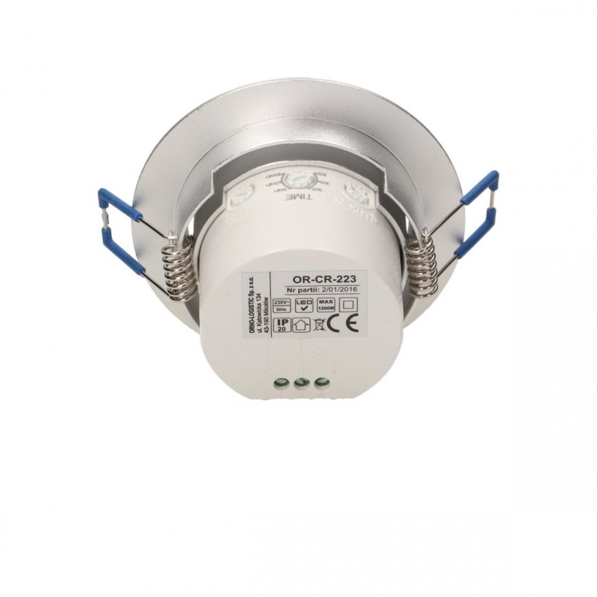 Orno 360 degree motion sensor. IP20, 1200W, aluminum, for suspended ceilings, sensor position adjust – 7