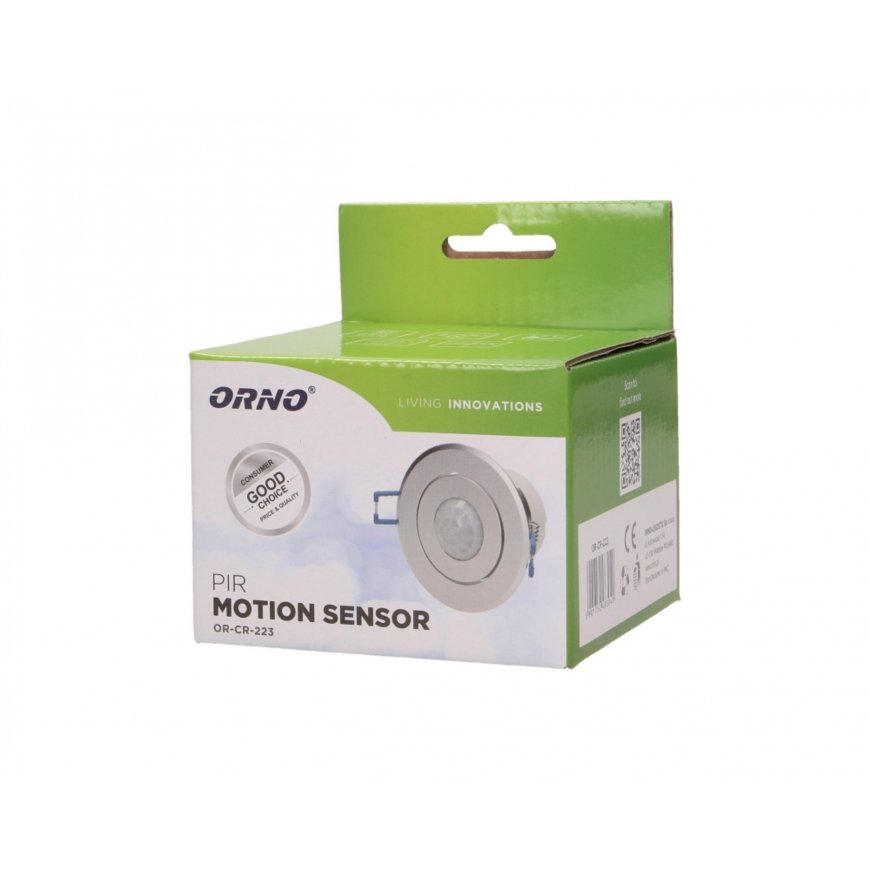 Orno 360 degree motion sensor. IP20, 1200W, aluminum, for suspended ceilings, sensor position adjust – 9