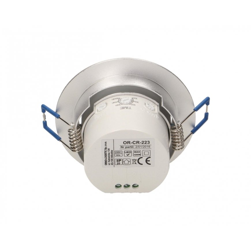 Orno 360 degree motion sensor. IP20, 1200W, aluminum, for suspended ceilings, sensor position adjust – 14