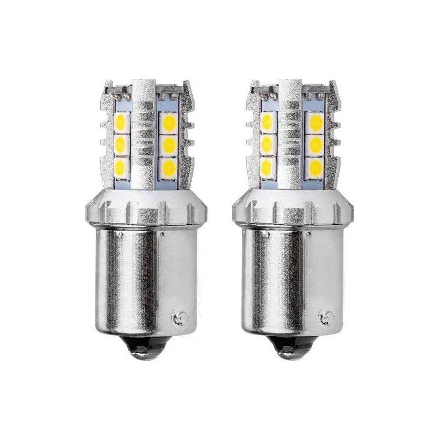 Amio Canbus 3030 16smd 1156 ba15s p21w r10w r5w white 12v / 24v LED bulbs – 2