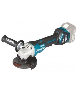 Makita DGA518ZU Akumuliatorinis kampinis šlifuoklis, greičio reguliavimas 3000-8500min-1, 18V, ø125mm, "paddle" jungiklis, AWS, 